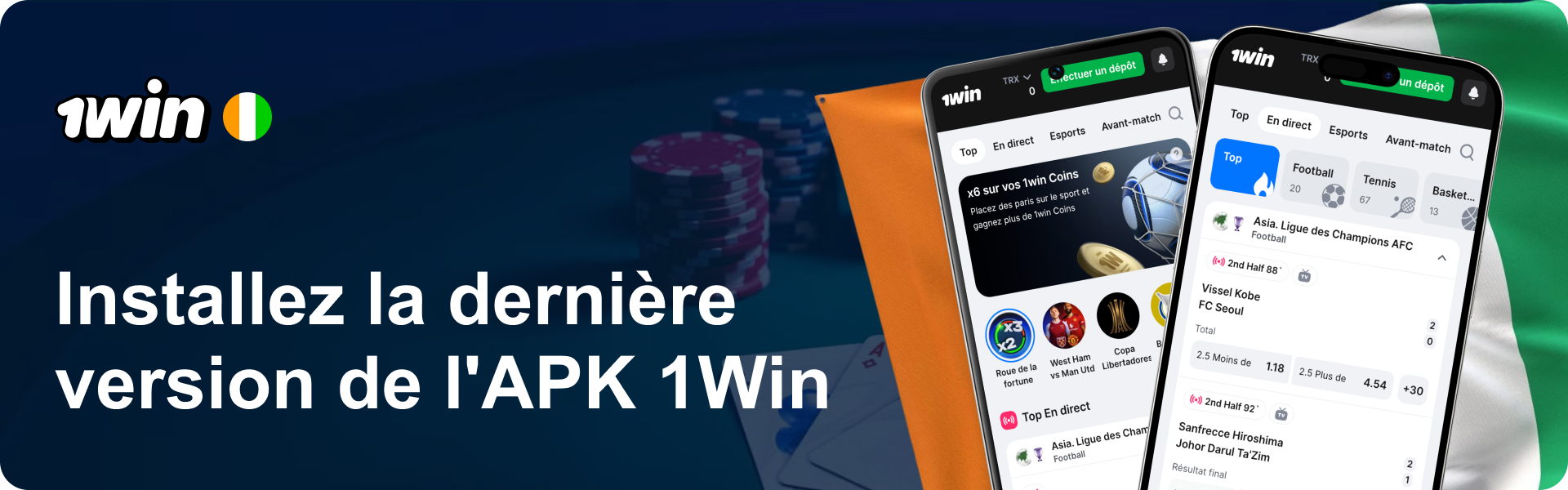 Installez la dernière version de l'APK 1Win